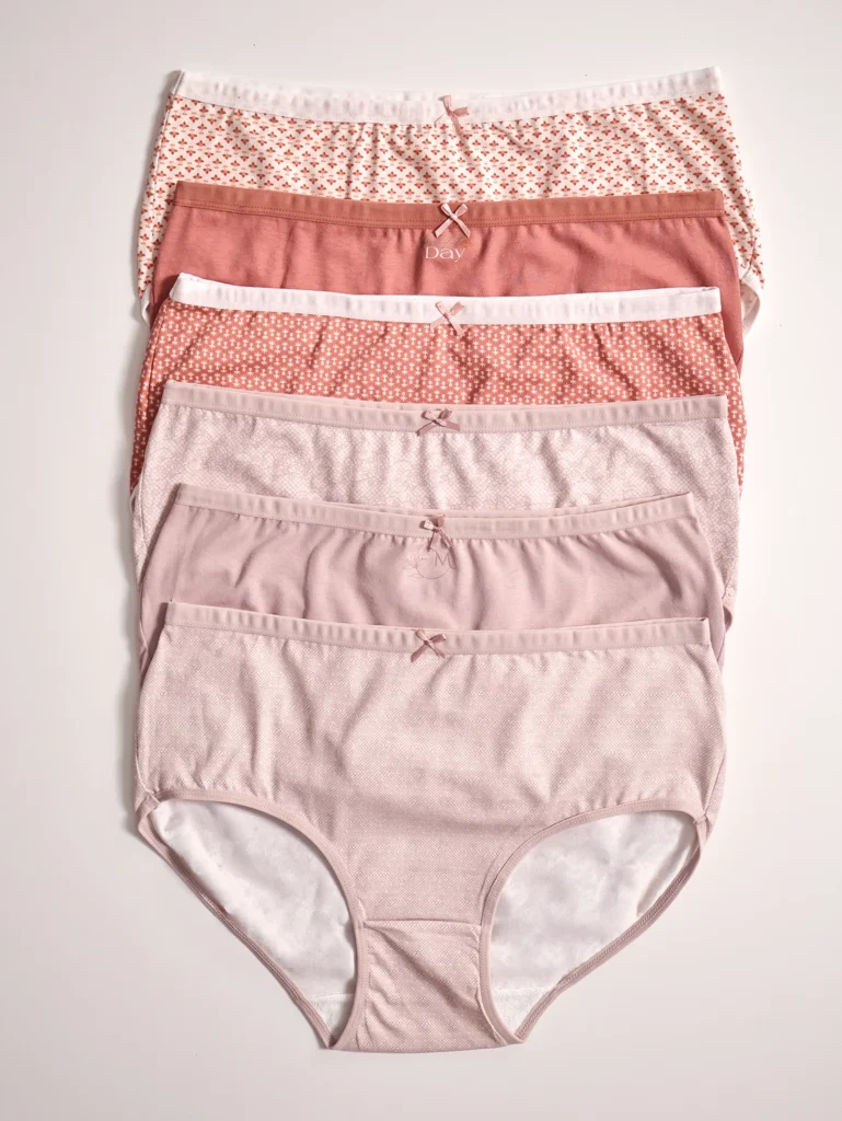 Pack 6 Culottes 100% Coton taille haute