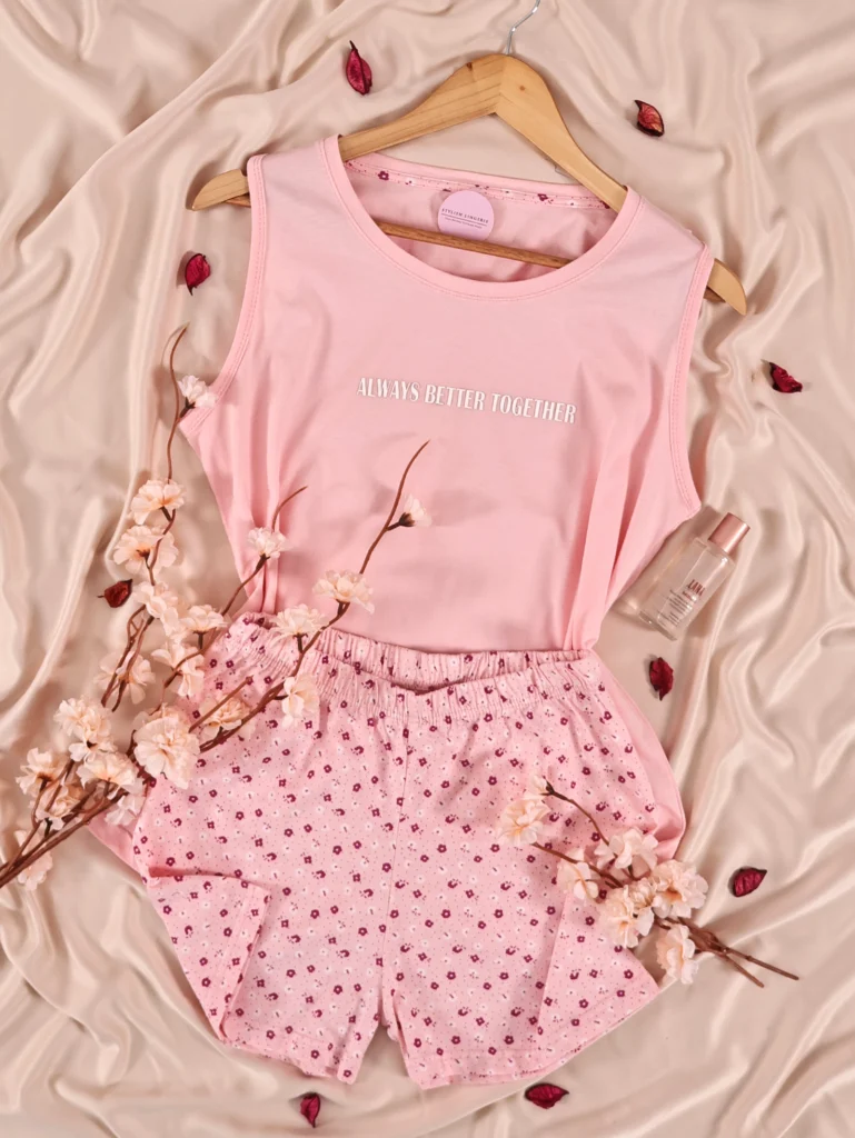 Pyjama Short Always Together Rose 100% coton