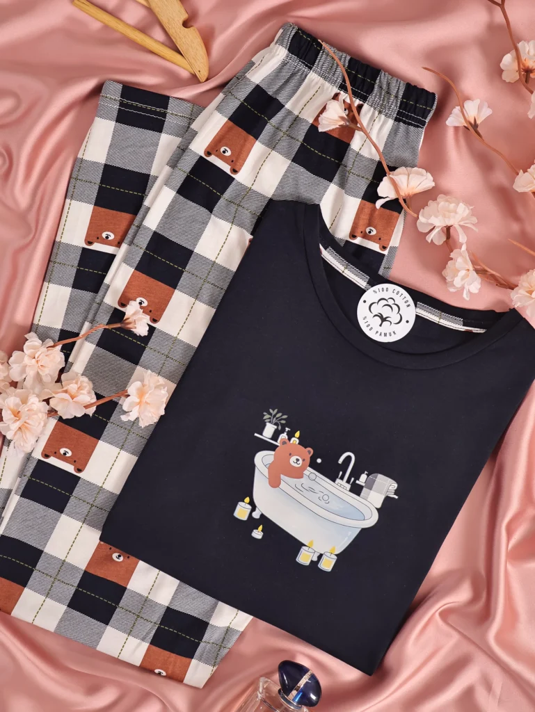 Pyjama Teddy Bath 100% coton demi manche