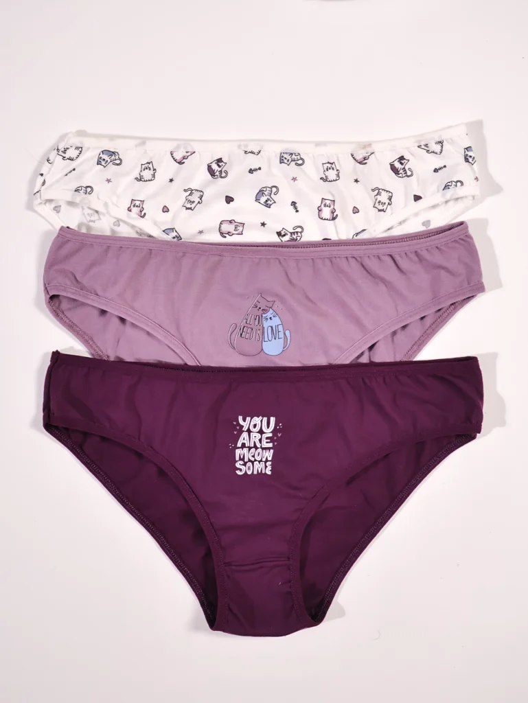 Pack 3 culottes 100% coton taille normale
