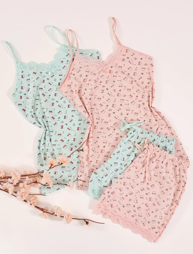 Pack Duo Pyjamas Teddy Pastel 100% coton