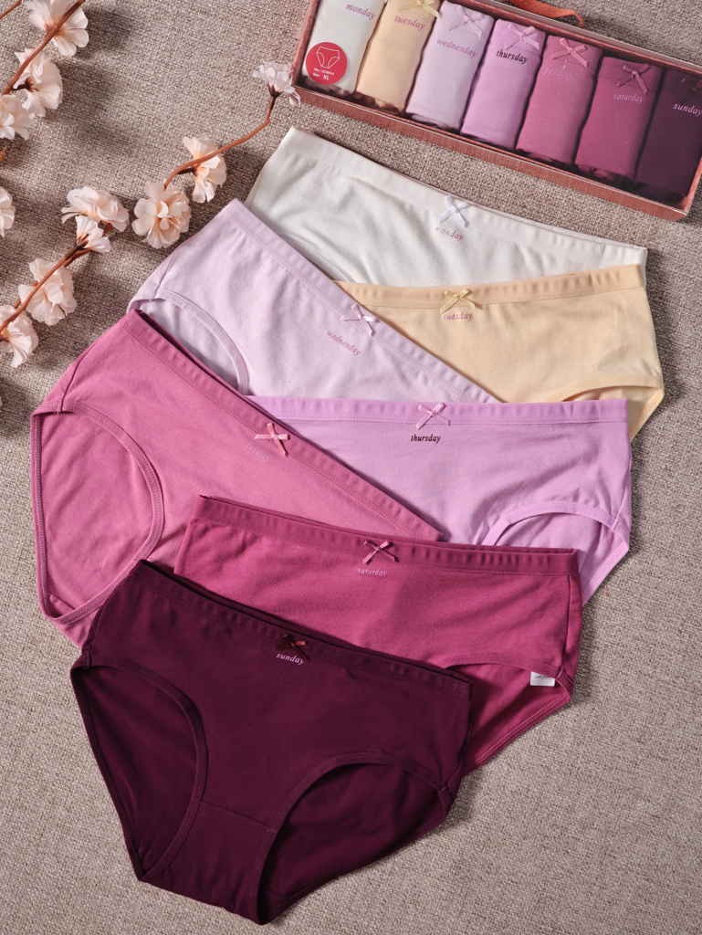 Lot de 7 Culottes Semaine – 100% Coton Premium