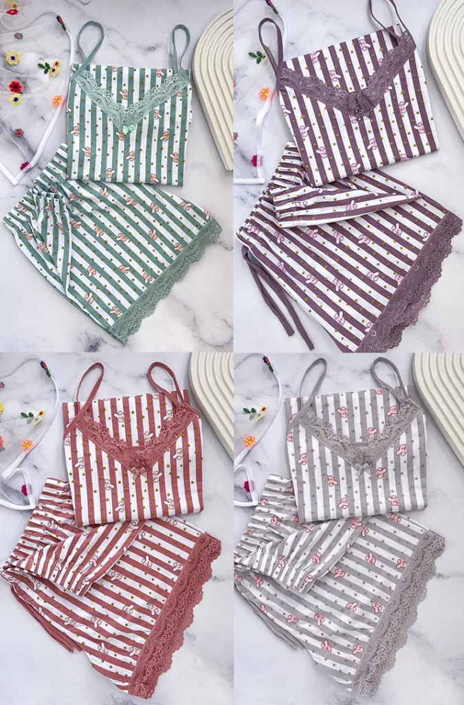 Pack 4 pyjamas 100% coton S/M