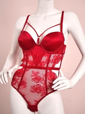 Body Rouge Élégance en dentelle Floral