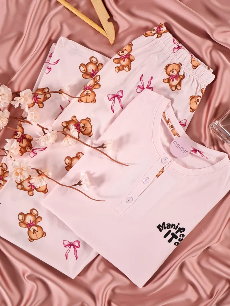 Pyjama Ourson Câlin 100% Coton demi manche