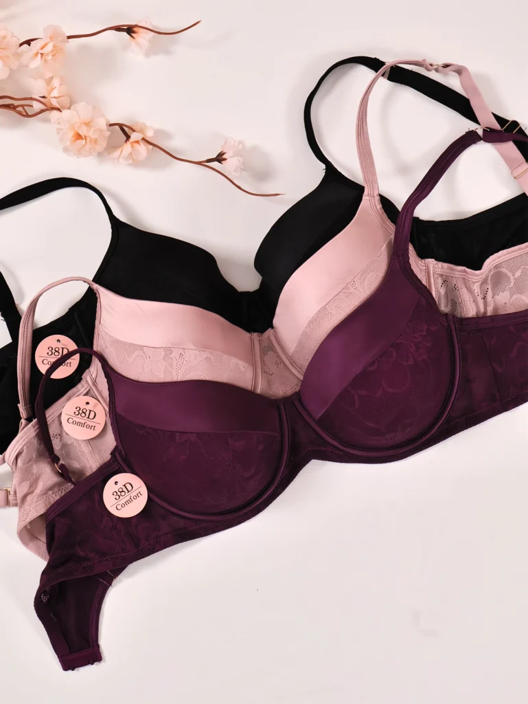 Lot de 3 soutiens-gorge grandes tailles confort