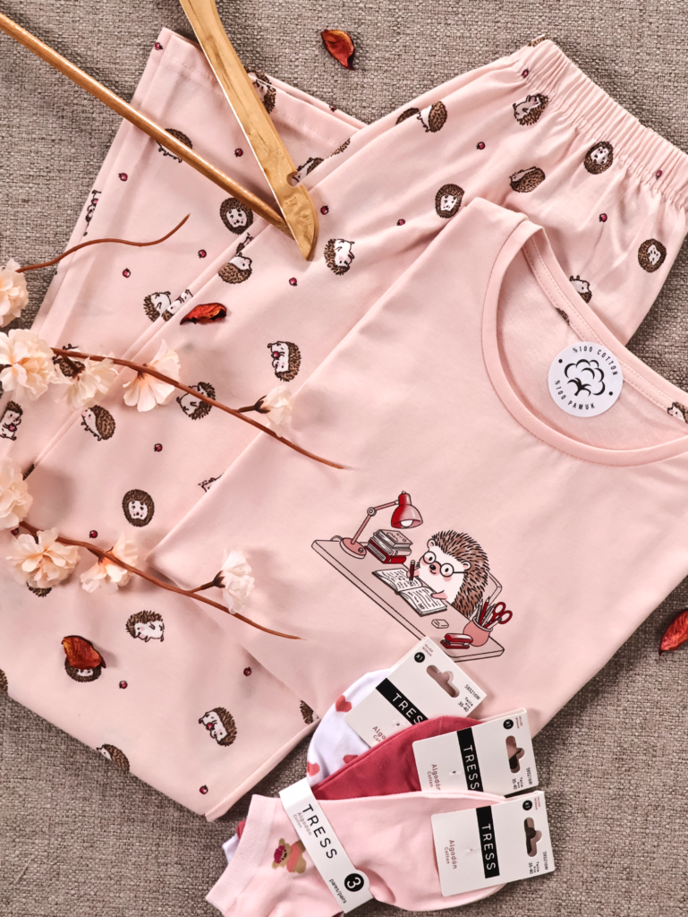 Pyjama Hérisson Study Manche Longue 100% Coton Premium